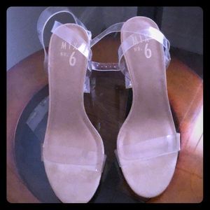 Nude Clear Lucite Sandal